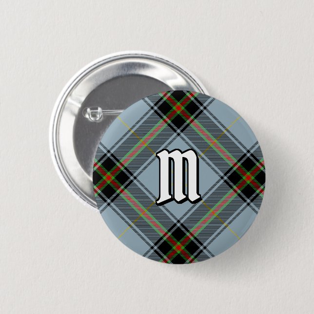Clan Bell Tartan 6 Cm Round Badge (Front & Back)