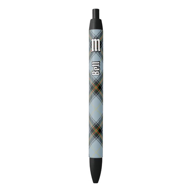 Clan Bell Tartan Black Ink Pen (Front Vertical)