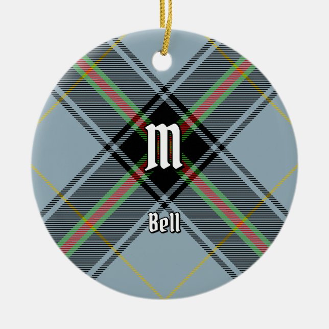 Clan Bell Tartan Ceramic Ornament (Front)