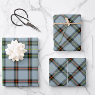 Clan Bell Tartan Wrapping Paper Sheet