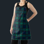 Clan Black Watch Plaid Blue Green Check Tartan Apron<br><div class="desc">Makes a great gift or just treat yourself. Match it with your favourite or new outfit. You might just have everyone in your circle looking on with some envy. Combine our yoga mat with a matching tote bag to form the ultimate plaid starter bundle. Contact the designer anytime if you'd...</div>