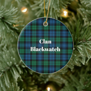 Clan Blackwatch Ancient Tartan Ceramic Ornament
