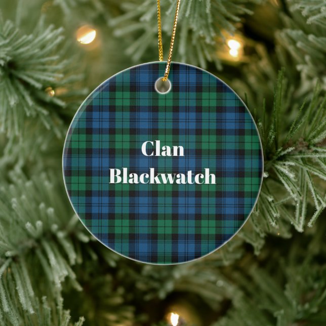 Clan Blackwatch Ancient Tartan Ceramic Ornament (Tree)