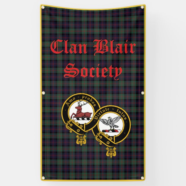 Clan Blair Banner Tartan Background Vertical (Vertical)