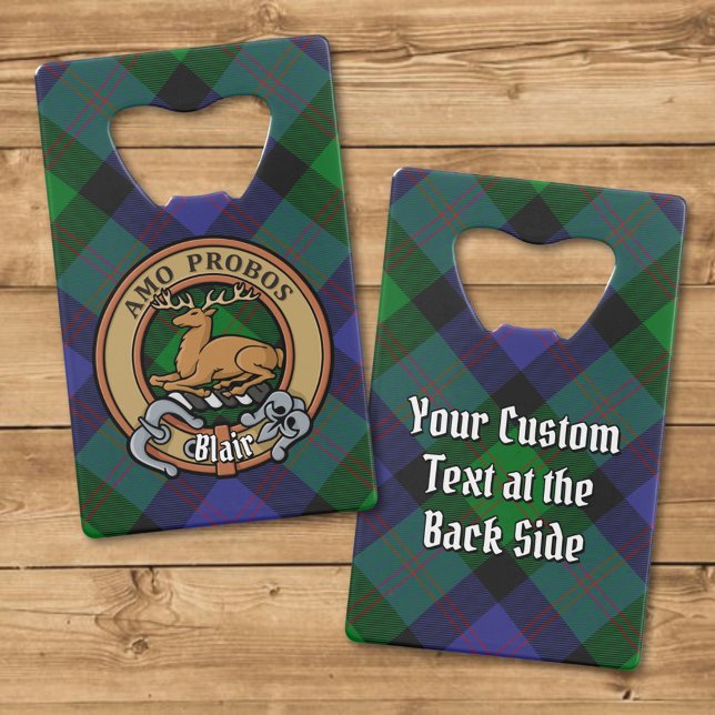 Clan Blair Crest over Tartan (Creator Uploaded)
