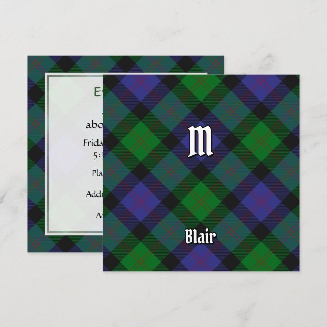 Clan Blair Tartan Invitation (Front/Back)