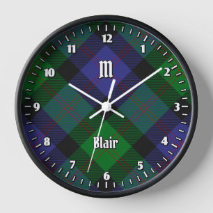 Clan Blair Tartan Large Clock