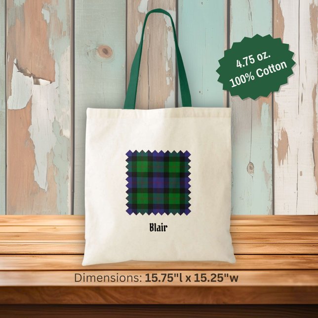 Clan Blair Tartan Tote Bag (Creator Uploaded)