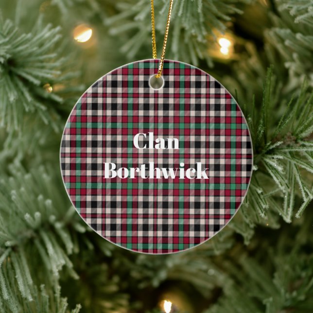 Clan Borthwick Ancient Tartan Ceramic Ornament (Tree)