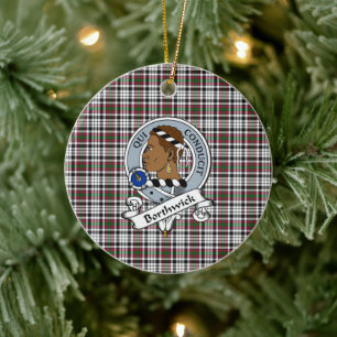 Clan Borthwick Badge Tartan Plaid Ceramic Ornament
