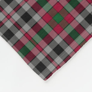 Clan Borthwick Scottish Tartan Plaid Pattern Fleece Blanket