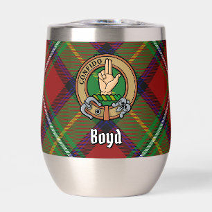 Clan Boyd Crest over Tartan