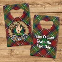 Clan Boyd Crest over Tartan