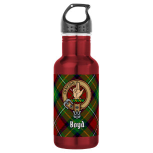 Clan Boyd Crest over Tartan 532 Ml Water Bottle