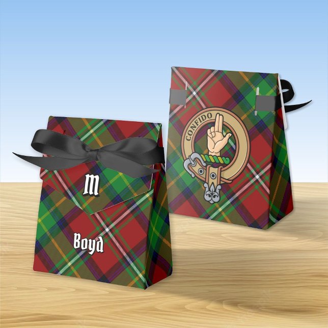 Clan Boyd Crest over Tartan Favour Box (Creator Uploaded)