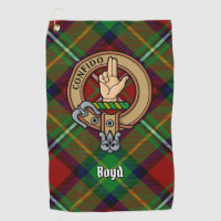 Clan Boyd Crest over Tartan