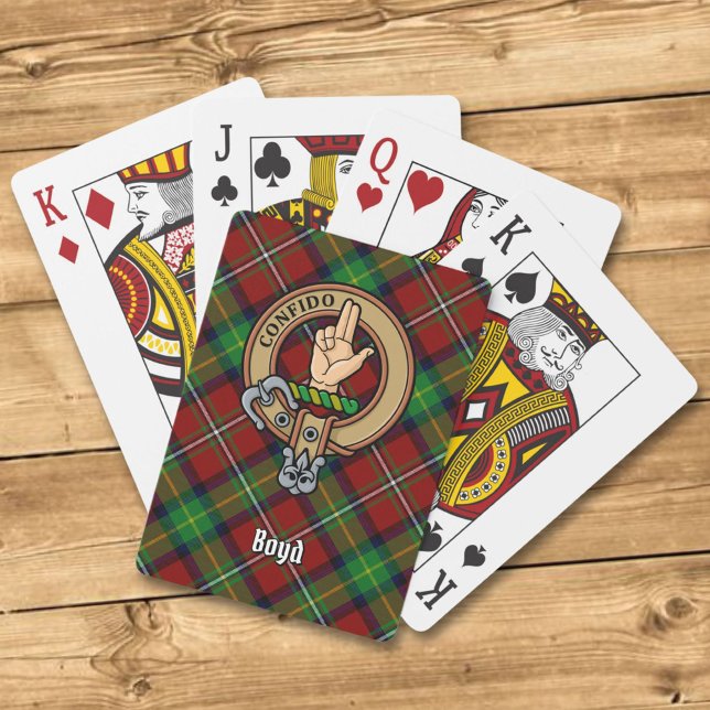 Clan Boyd Crest over Tartan Playing Cards (Creator Uploaded)