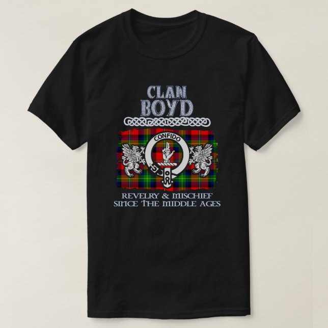 Clan Boyd crest Scottish clans Scottish surname T-Shirt (Design Front)