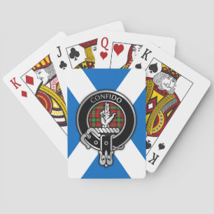Clan Boyd Crest & Tartan on Saltire Playing Cards