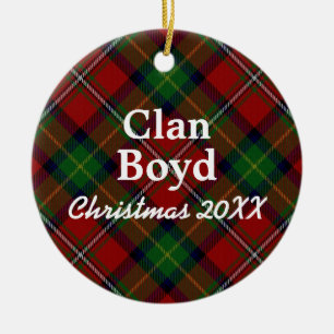 Clan Boyd Scottish Tartan Ceramic Ornament