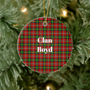 Clan Boyd Tartan Ceramic Ornament