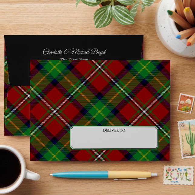 Clan Boyd Tartan Envelope (Desk)