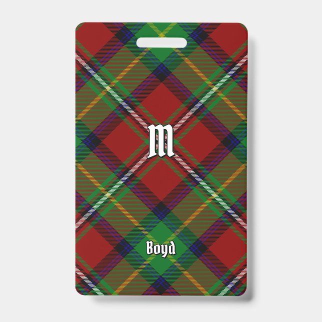 Clan Boyd Tartan ID Badge (Front)