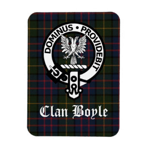 Clan Boyle Crest Badge and Tartan Magnet