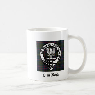 Clan Boyle Crest & Tartan Coffee Mug