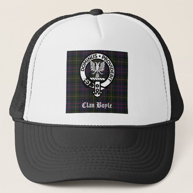Clan Boyle Crest & Tartan Trucker Hat (Front)