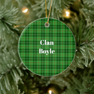 Clan Boyle Tartan Ceramic Ornament