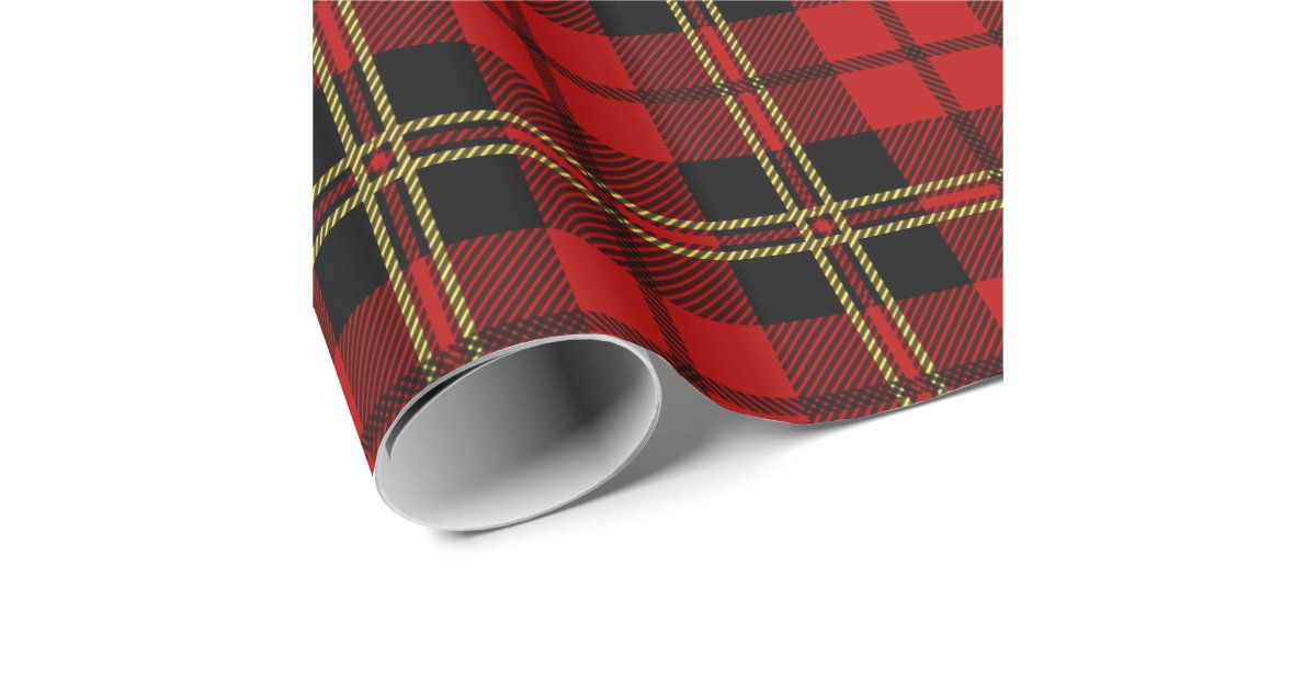 Clan Brodie Red Tartan Plaid Pattern Wrapping Paper Zazzle