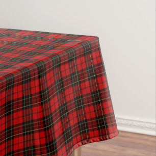 Clan Brodie Tartan Black and Red Plaid Tablecloth