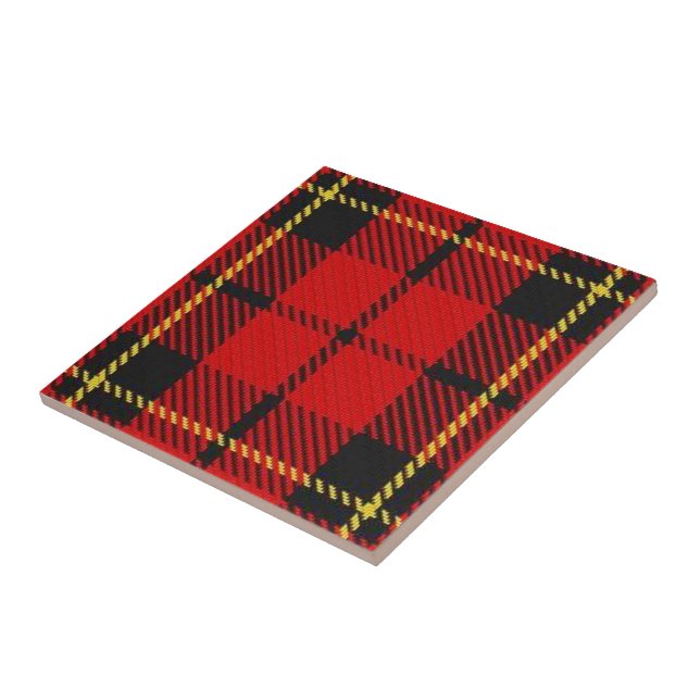 Clan Brodie Tartan  Ceramic Tile (Side)