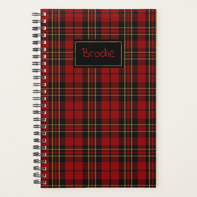 Clan Brodie Tartan Plaid Planner (Front)