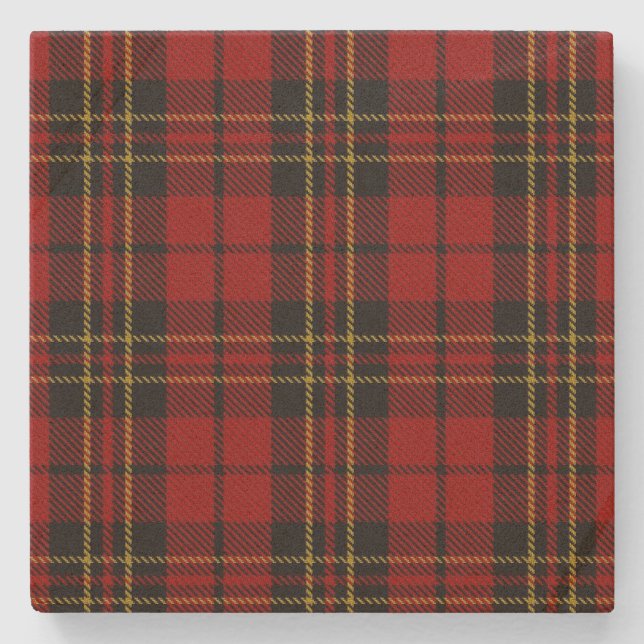 Clan Brodie Tartan Plaid Stone Coaster (Front)
