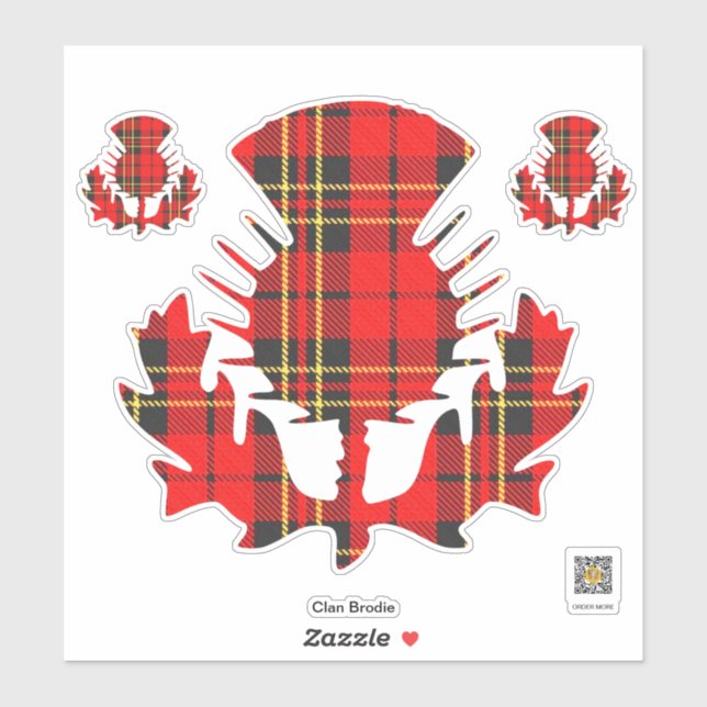 Clan Brodie Thistle Sticker (Sheet)