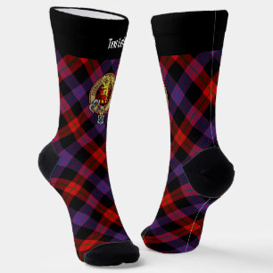 Clan Brown Crest over Tartan Socks