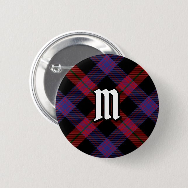 Clan Brown Tartan 6 Cm Round Badge (Front & Back)