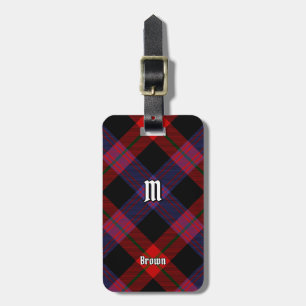 Clan Brown Tartan Luggage Tag