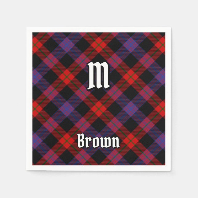 Clan Brown Tartan Napkin (Front)