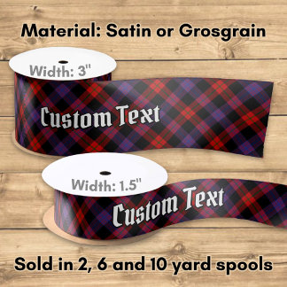 Clan Brown Tartan Satin Ribbon