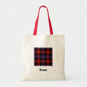 Clan Brown Tartan Tote Bag