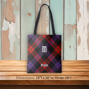 Clan Brown Tartan Tote Bag