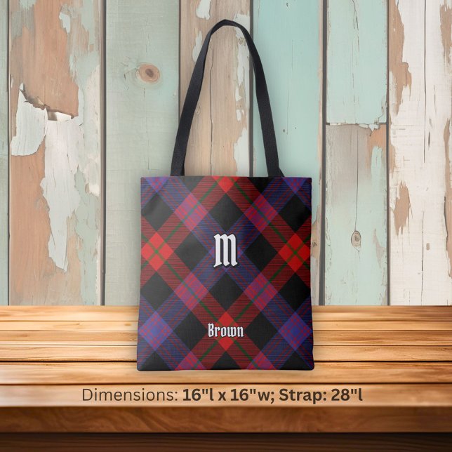 Clan Brown Tartan Tote Bag (Creator Uploaded)
