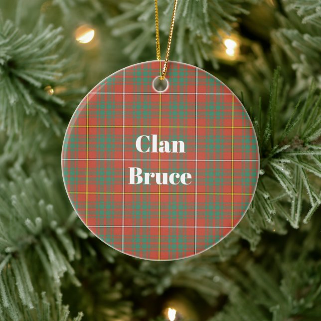 Clan Bruce Ancient Tartan Ceramic Ornament (Tree)