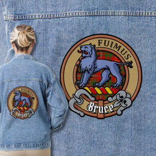 Clan Bruce Crest over Tartan Denim Jacket