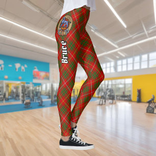 Clan Bruce Crest over Tartan Leggings