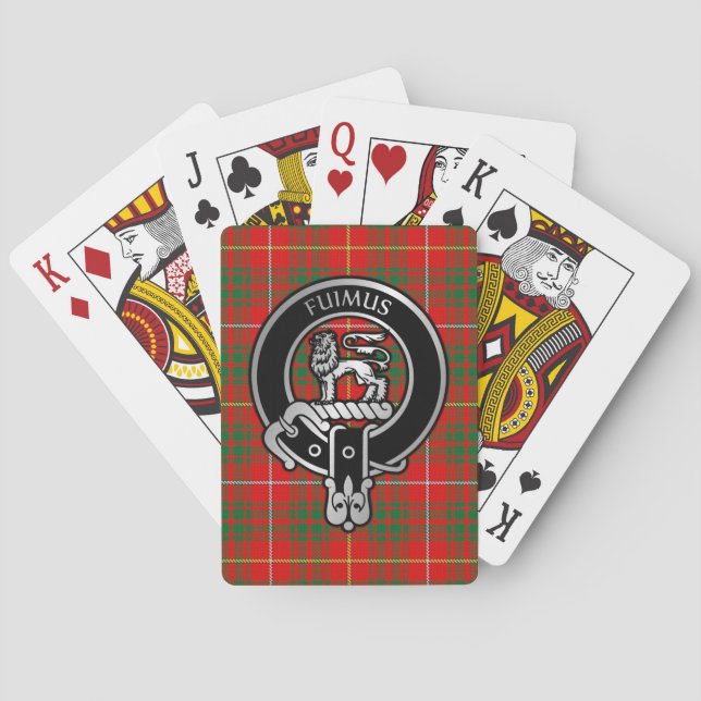 Clan Bruce Crest & Tartan Bicycle Playing Cards (Back)
