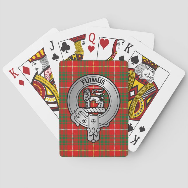 Clan Bruce Crest & Tartan Playing Cards (Back)